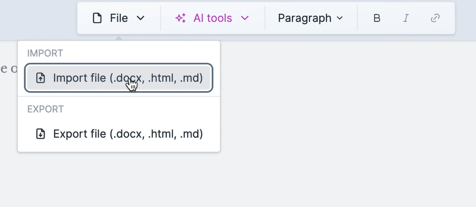 Hemingway editor file importing a picture