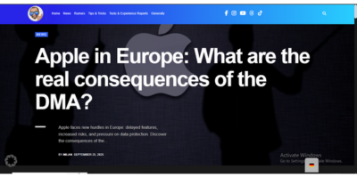 Apfelpatient.de 7 Homepage section: News by Topics with cards for News, Rumors, Tips & Tricks, Tests, and Generally.