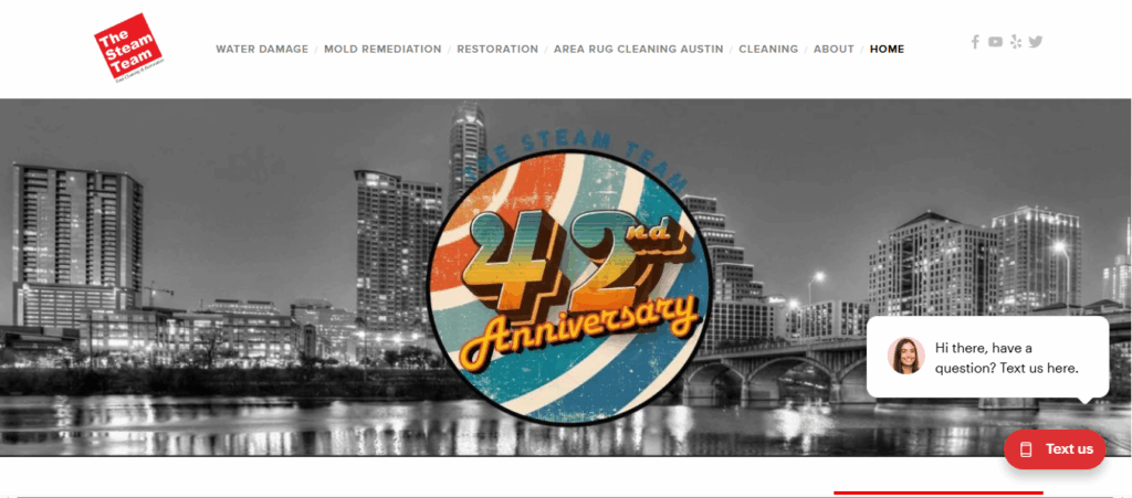 Thesteamteam.com thesteamteam homepage austin skyline
